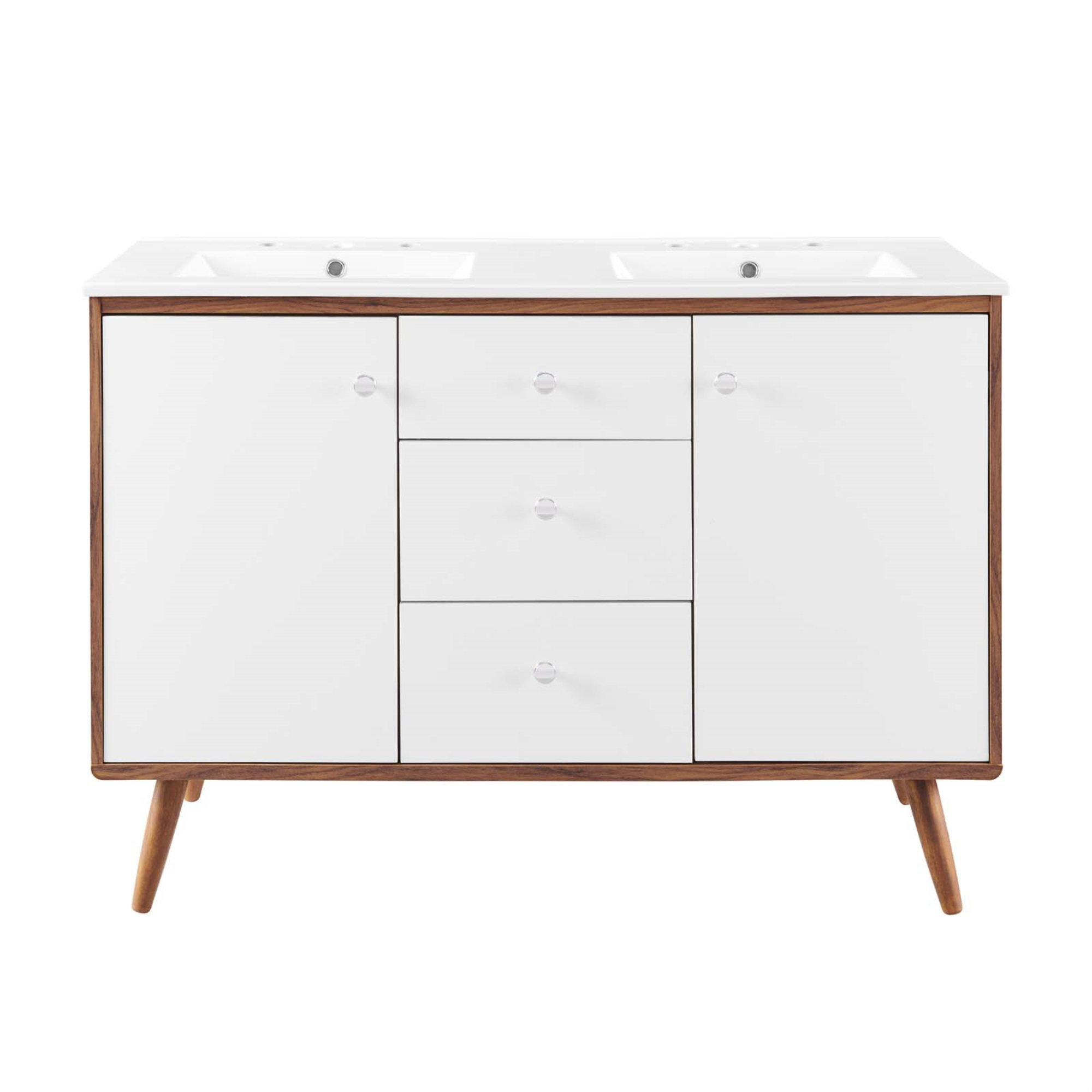 Oliver Transmit 48" Double Sink Bathroom Vanity Wayfair